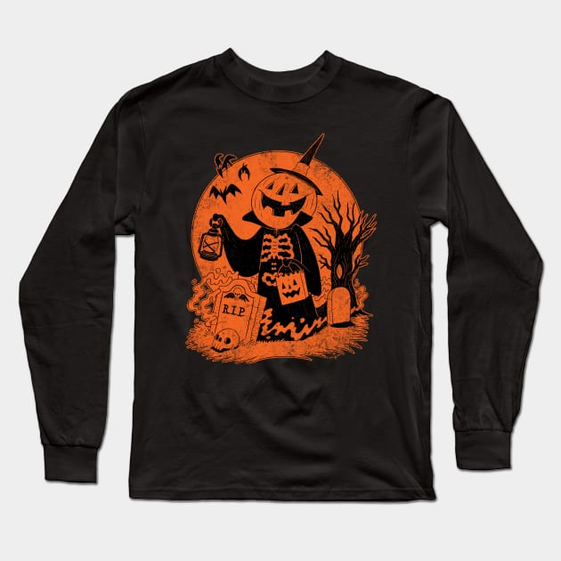 Vintage Spooky Long Sleeve T-Shirt by chrisraimoart